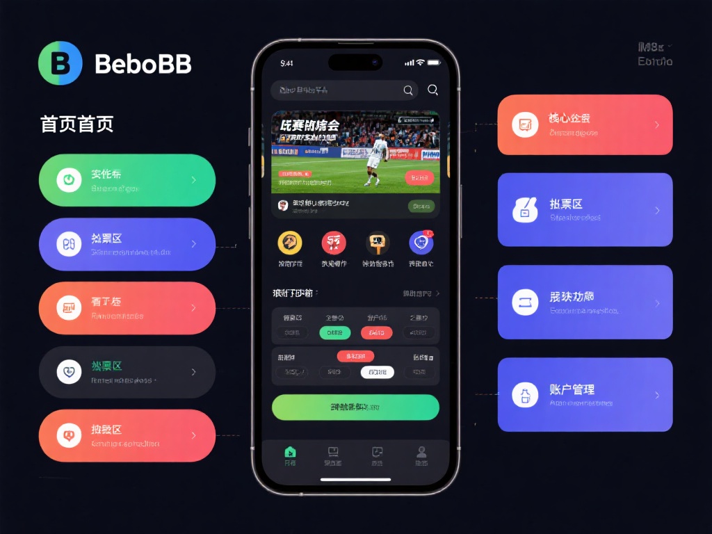 首页核心功能布局一览
贝博BB平台的手机界面设计